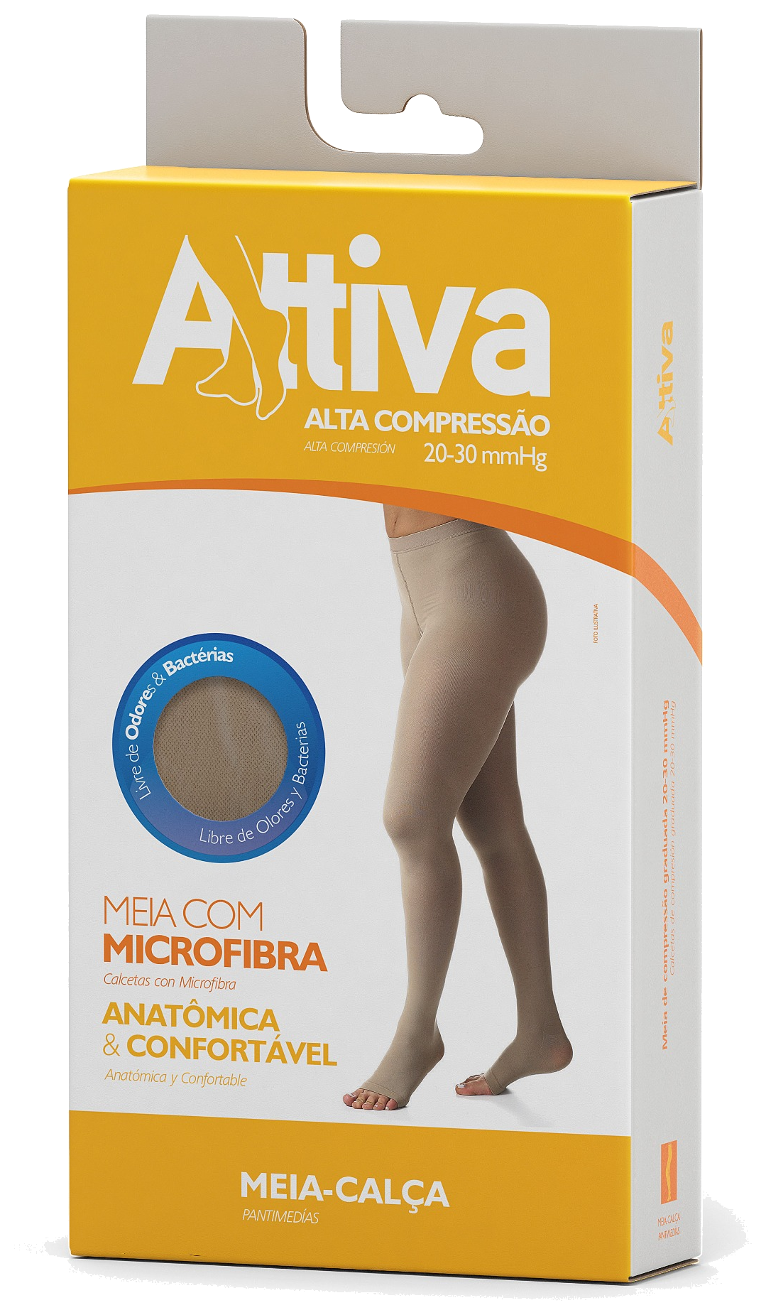 Embalagem original Attiva Meia-Calça 20–30 mmHg