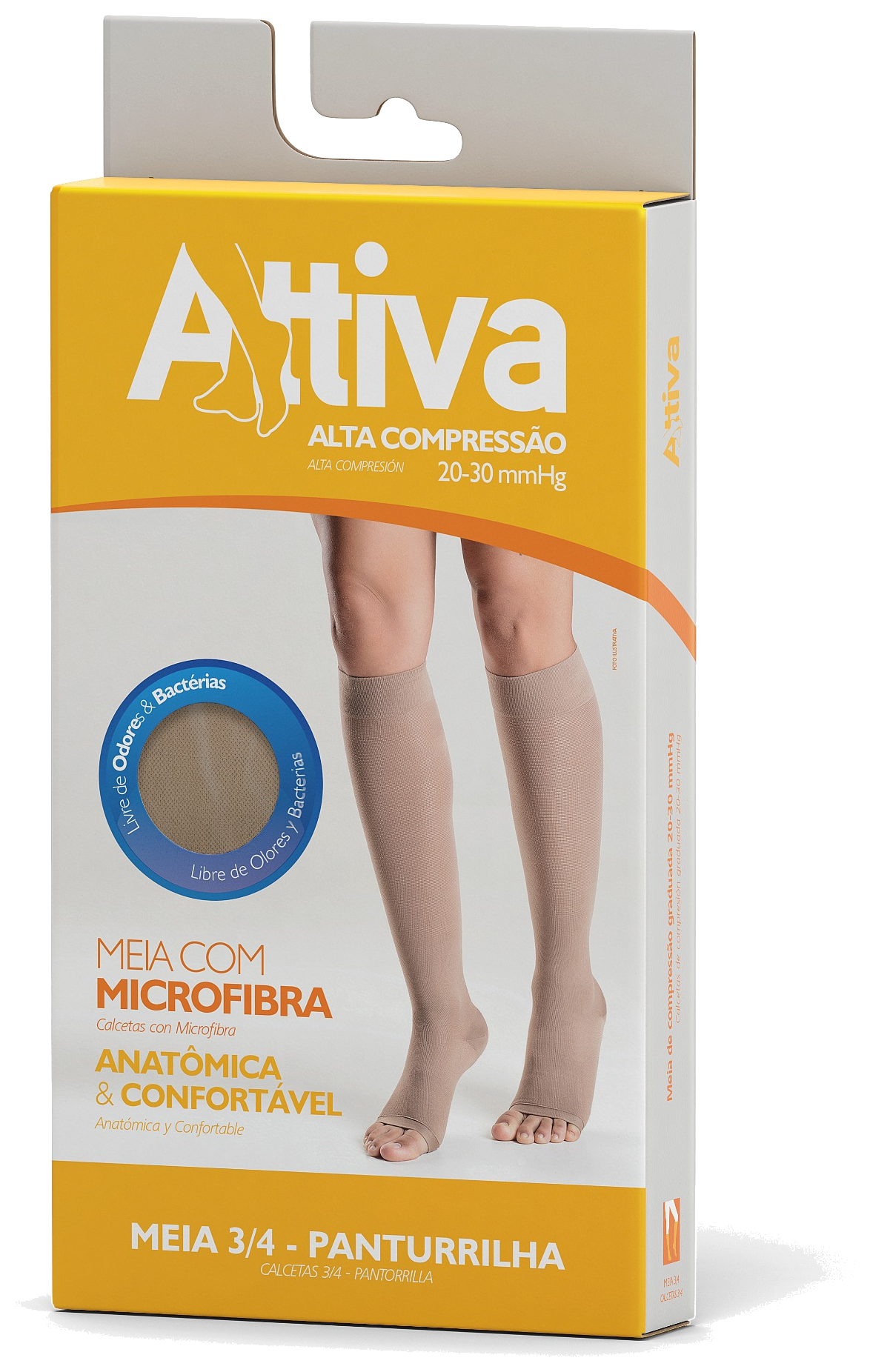 Embalagem original Attiva Panturrilha 20–30 mmHg